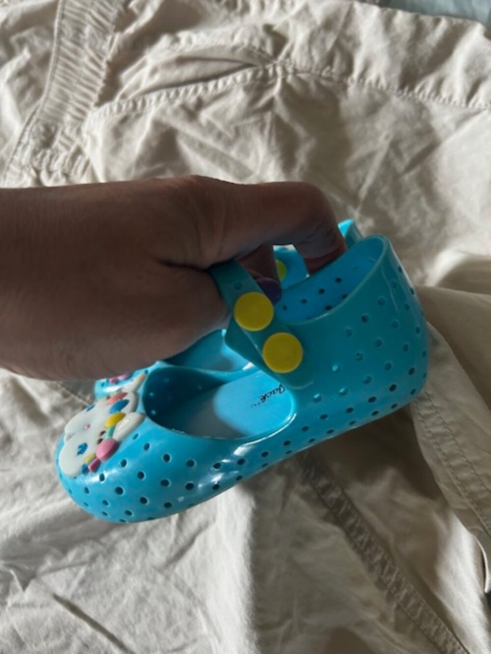size 5 - 6 girls girl kids childrens sandals cat blue rubber five six - Picture 3 of 6
